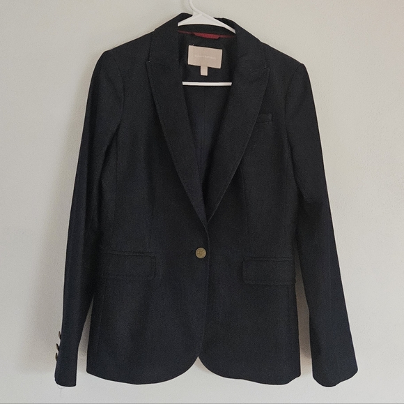 Banana Republic Dark Denim Blazer In Indigo Blue - Picture 3 of 7